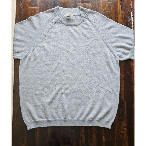 Vintage Womens Teddi Short Sleeve Sweater, Light Blue, Large - Picture 1 of 6